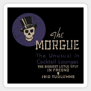 Retro Vintage the Morgue Tiki Bar Sticker